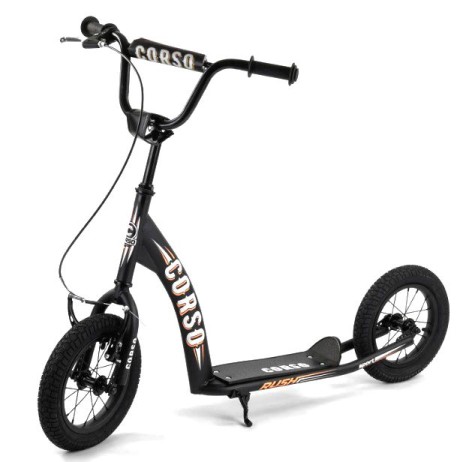 Самокат двохколісний "Corso" колеса надувні 12``, ручне переднє гальмо