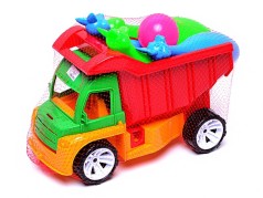 Вантажівка іграшковий Алекс з кеглями зайці + 1куля Бамсік