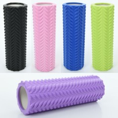 Масажер рулон для йоги, ЕVA, розмір33-11см, мікс кольорів, в п/е /10/