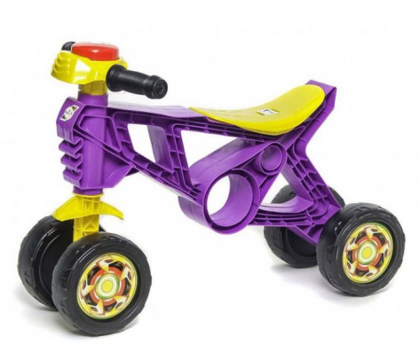 Мотоцикл беговел дитячий Оріон, з клаксоном, фіолетовий