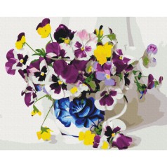 Картина за номерами: Фіалки 40*50 BS29810
