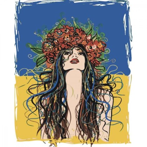 Картина по номерам Свободная и независимая Strateg с лаком и уровнем размером 40х50 см (SY6540)