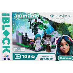Конструктор iBlock JUNIOR арт. PL-921-520 (24шт) МАВКА, 104 подітий, 2 фігурки, наліпки, татуювання
