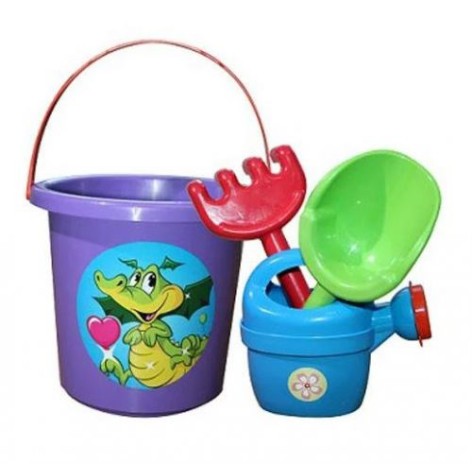 Відро з піщаним набором та лійкою (фіолетове)