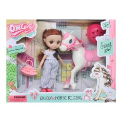 Игровой набор "Кукла Мия с конем", розовый