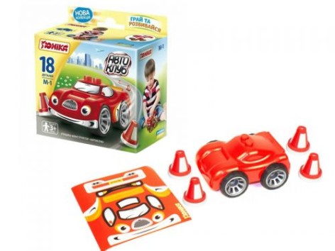 Игрушка-конструктор  "Автоклуб", 18 деталей (красный)