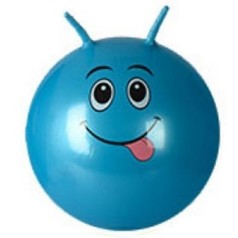 Мяч фитбол "Смайлики" рога, 45 см (синий)