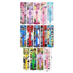 Годинник герої, електронний, на листі,  мікс видів 