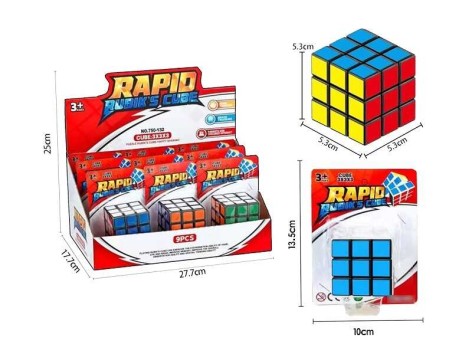 Кубик Рубика, 5,3 х5, 3х5, 3 см /36/324/9шт в кор.