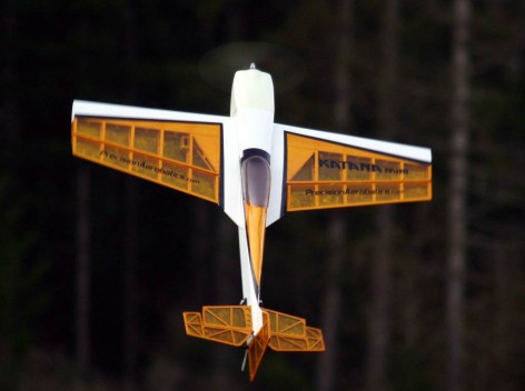 Самолет на радиоуправлении Precision Aerobatics Katana Mini 1020мм KIT (желтый)
