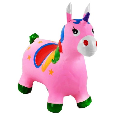 Стрибун гумовий С 44704  Єдиноріг, рожевий