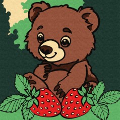 Картина за номерами для дітей "Улюблені ягідки" Ideyka 18х18 см КНО6234