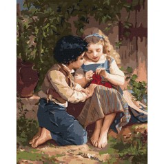 Набір для розпису по номерах. "Удвох у саду" 40х50 см