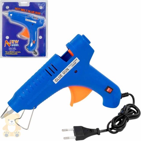 Пистолет для сухого клея JQ10036-100W D-1,1см выключателем и индикатором 19,5*17*4см //