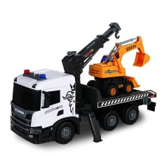 Игровой набор серии Super Big Truck &ndash; Автокран Scania с экскаватором (свет, звук)