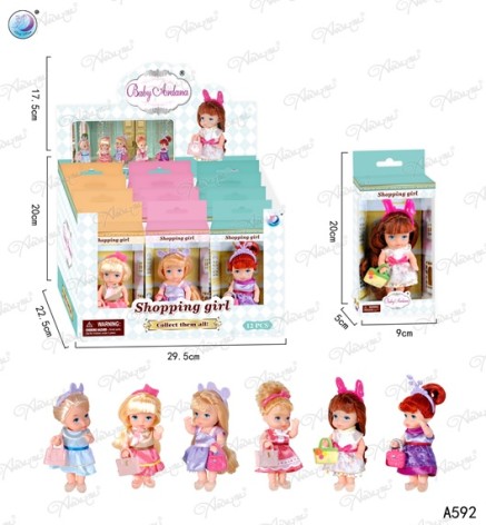 Лялька мал мікс 6 видів, р-р ляльки кор. 11,25см /12/144/12шт в кор.