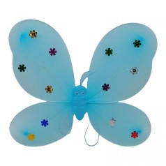 Крылья бабочки голубые со светом