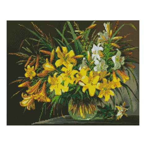Алмазная картина FA40061 «Букет желтых лилий» размером 40х50 см