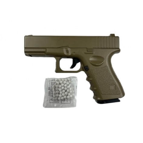 Страйкбольний пістолет Galaxy Glock металевий пісочний (G39D)
