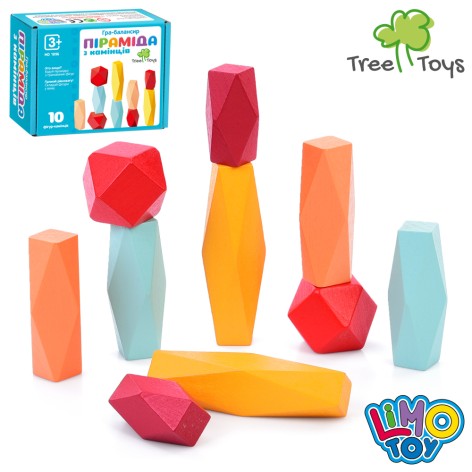 Деревянная игрушка Баланс пирамидка, фигурки, в кор-це, 13-10-4,5см /40/