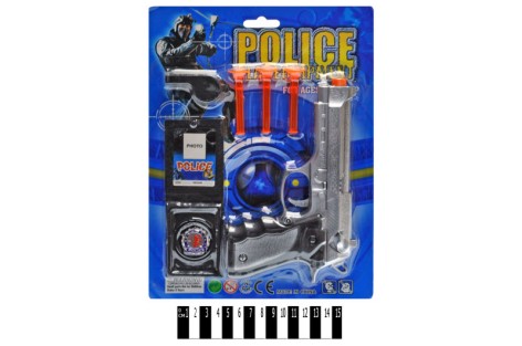 Полицейский набор игровой с пистолетом на планшете 28*21*4 см