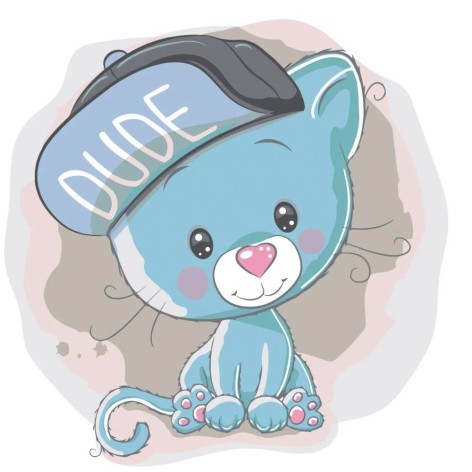 Картина по номерах  Кошеня в шапці 30х30 см