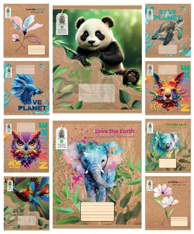 Тетрадь 18 листов.линия Твердая ТЕ42212 Save planet, 20/400, 10к. цена за 20 шт.