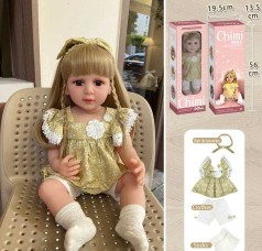Лялька реборн "Chimi Doll" - 56 см, із щільної гуми, волосся-високотеипературна перука, в кор.
