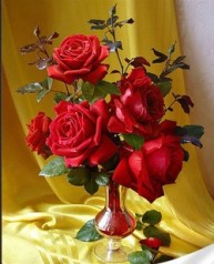 Набор для творчества алмазная картина Бархатно-красные розы Strateg размером 30х40 см кв (HEG86876)