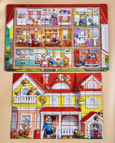 Котячий будинок пазл літній