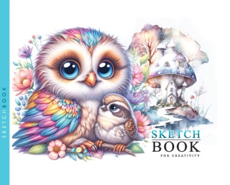 Скетчбук 7БЦ,  148х105 мм, 24 аркуша, папір офсет 100 г/м2,  чисті арк. Мат. ламінація.диз.24335