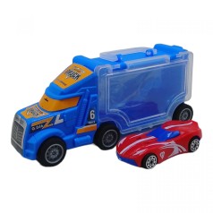 Трейлер с машинкой Carrier Truck (синий)