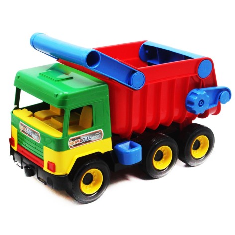 Самосвал Middle truck, зеленый+красный