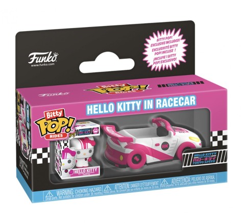 Набір фігурок BITTY POP! Rides серії "Sanrio" - ХЕЛОУ КІТТІ ТА ПЕРЕГОНОВИЙ АВТОМОБІЛЬ