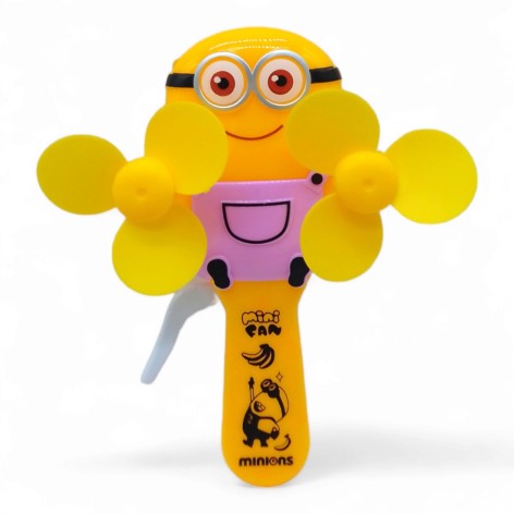 Вентилятор Міньйони ручний рожевий