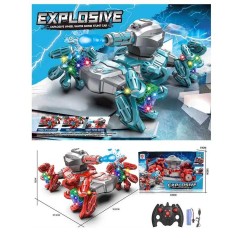 Р/К танк 2 кольори, світло, стріляє орбізами, обертається на 360°, підіймає корпус, акум. 3.7 V, роликові колеса, в кор. 