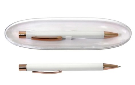 Ручка кулькова подарункова A-PLUS, синє чорнило, корпус металевий, в пластиковому футлярі A-923(947)