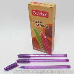 Ручка масл. Goldex "Klear Fashion #734 Индия Violet 1,0мм 12 шт. в уп. //