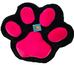 М'яка іграшка Подушка лапка середня чорно-малинова, 45*47 см
