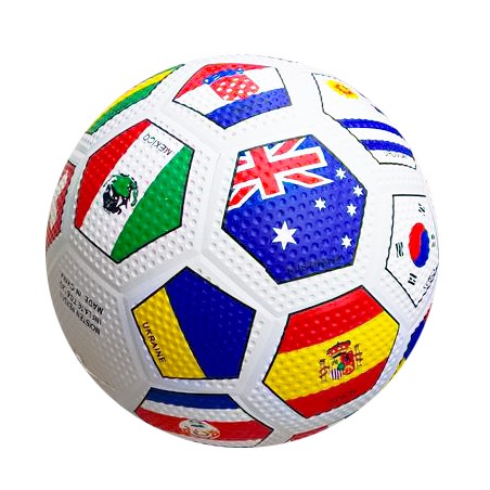 М'яч футбольний BT-FB-0386 гумовий гольф прапори 400г /30/