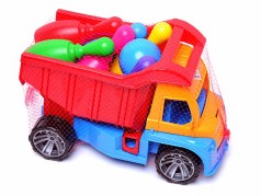 Вантажівка іграшкова Алекс з малими кеглями 6 + 1 куля Бамсик