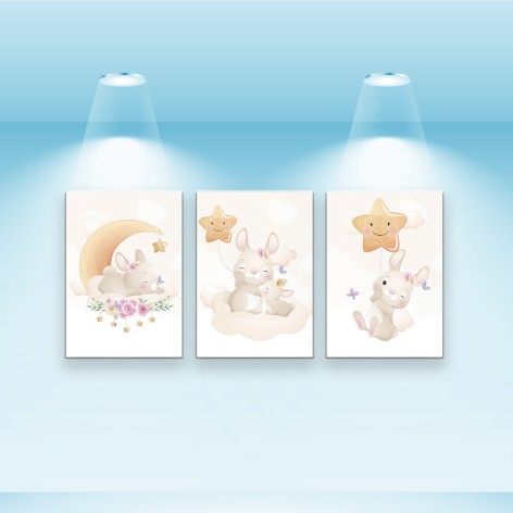 Набір постерів Riviera Blanca "Солодка колискова" 3 шт на полотні 28x40 см (PS-016)