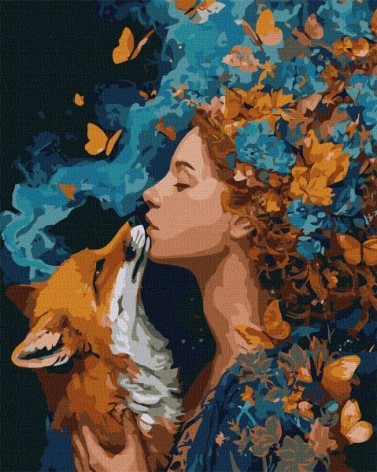 Картина по номерам - Оранжевый дух осени с красками металлик extra 40х50