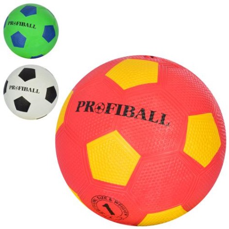 М'яч гумовий футбольний розмір 1, Grain, 160-163г, 3 кольори
