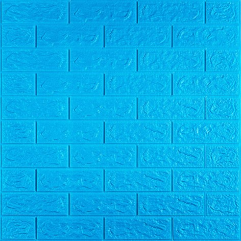 3D панель Sticker Wall "Цегла Синій" 700x770x5мм для внутрішніх робіт (SW-00000154)