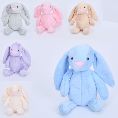 М'яка іграшка зайчик, антистрес, присоска, 6 кольорів, п/е, в30-16-10см 