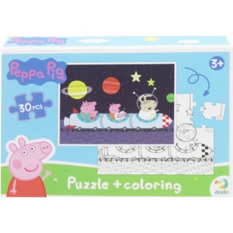 Пазлы + раскраска "Peppa pig", 30 элем.