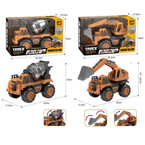 Будтехніка 210-26A/210-27A екскаватор/бетонозмішувач,інерц.2в.кор.25,3*14,5*16 