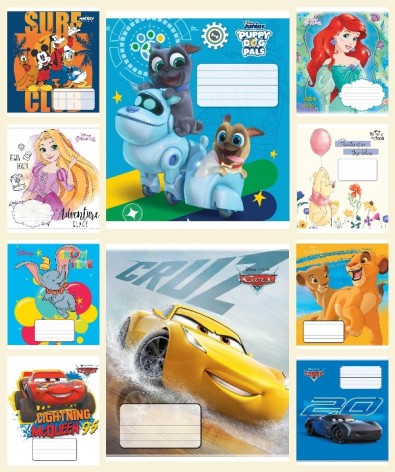 Зошит 12 л. лінія ©Disney, серія Мікс-3, 25 шт. в уп.