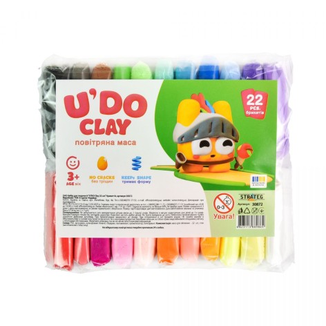 Набір для творчості "U'DO Clay 22 шт." брикет 6г